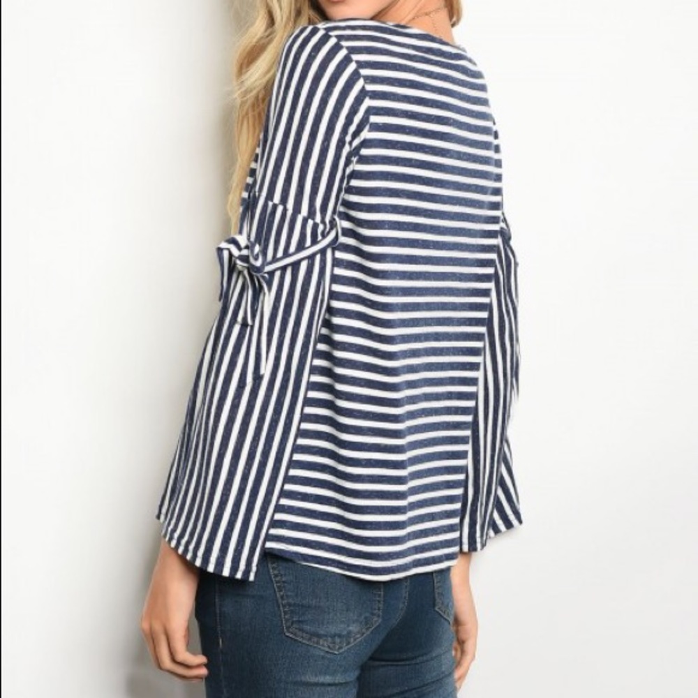 Navy & White Striped Top - Picture 2 of 8