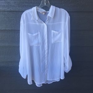 Sheer White Blouse