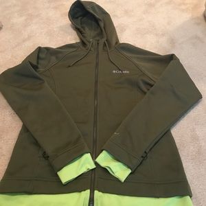 Columbia warm green hoodie full-zip  jacket