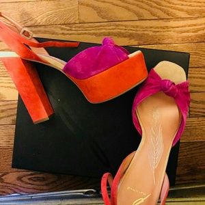 Brian Atwood open toe ankle wrap sandals