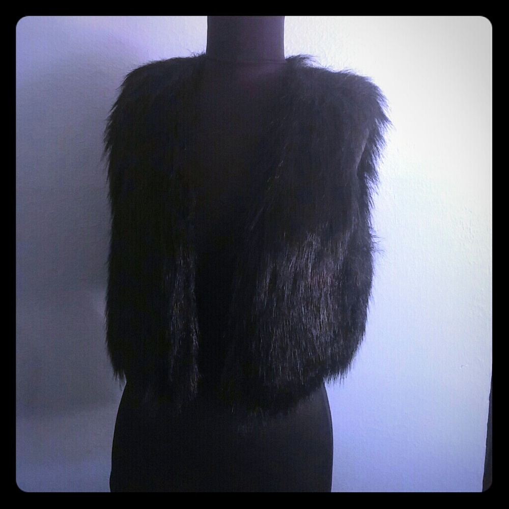 Cropped Faux Fur Vest