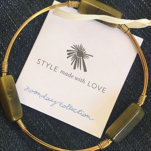 NITB Noonday Trio Bangle, Olive