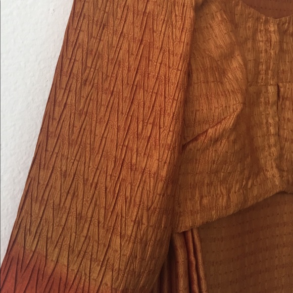 Tan boho style Indian Bollywood Sari - Picture 4 of 5