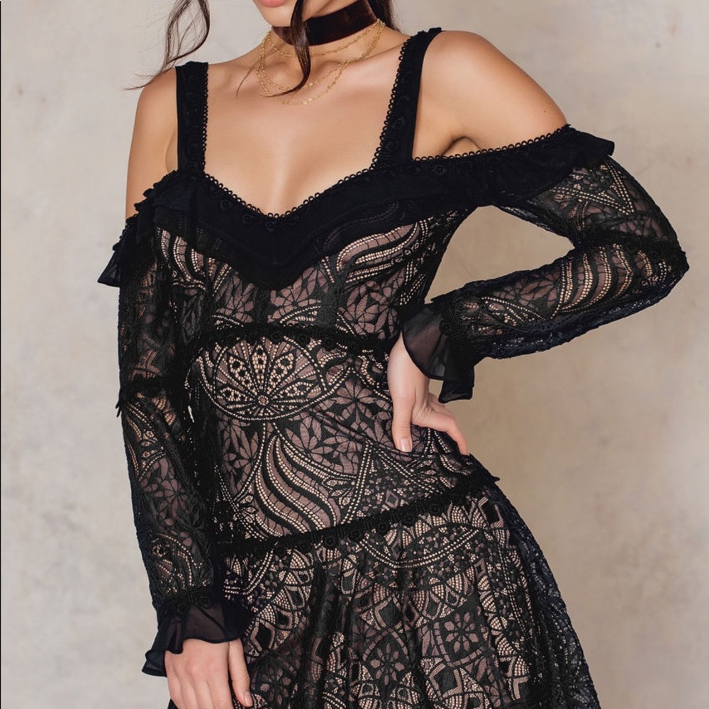 SOLD For Love & Lemons Off Shoulder Lace Dress