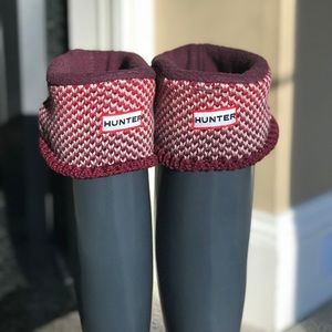 Hunter Original Six-Stitch Cable Boot Socks - Red