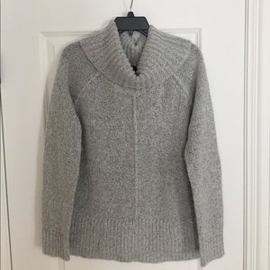 Cowl neck moderate high/low sweater