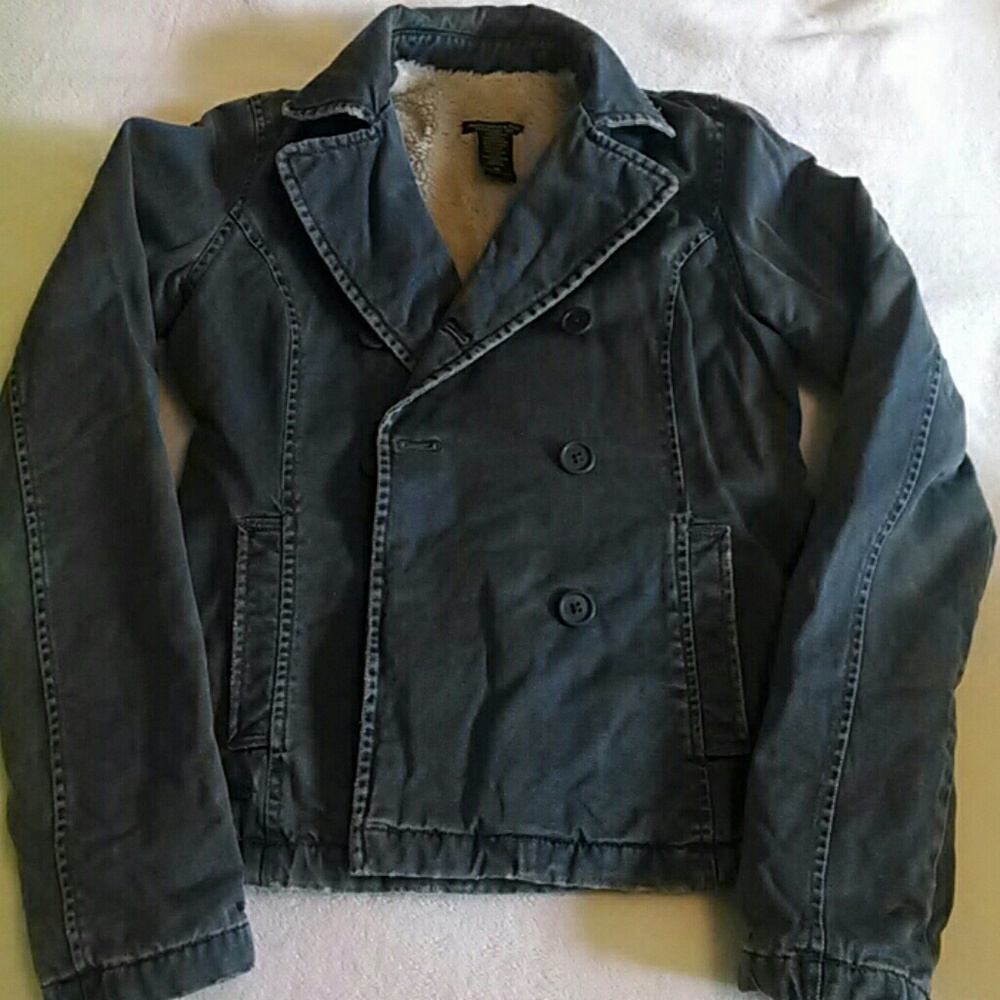 A&f fleece-lined pea coat.