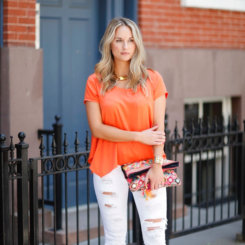 Orange BCBG Blouse