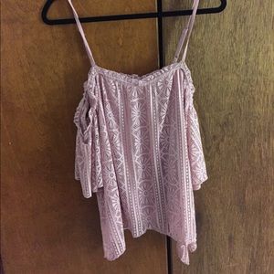 Lavender off the shoulder top