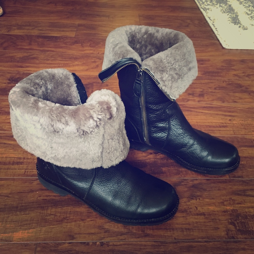 Genuine Leather & Real Shearling Boots