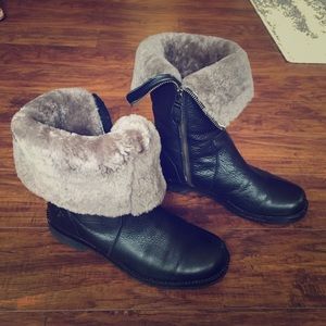Genuine Leather & Real Shearling Boots
