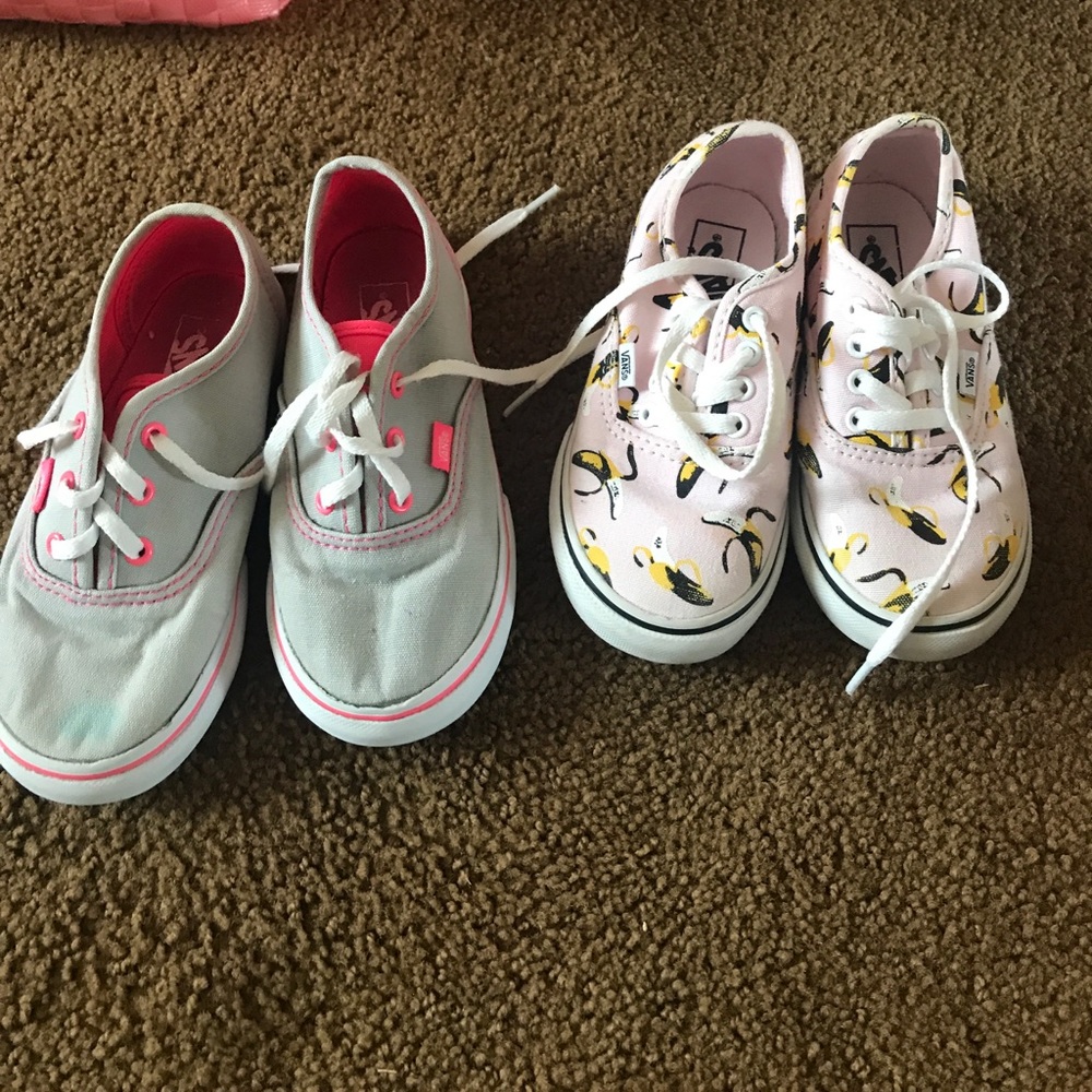 Vans shoes 9 toddler worn 2 times sole together