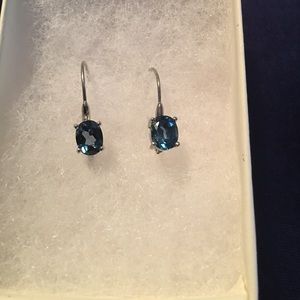 Sterling Silver blue topaz earrings