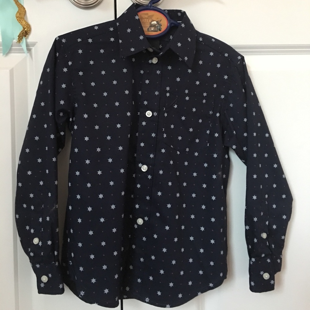 Náutica Boys dress button down shirt size 6 EUC