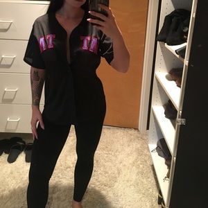 Street inspired jersey top by Married to the Mob.