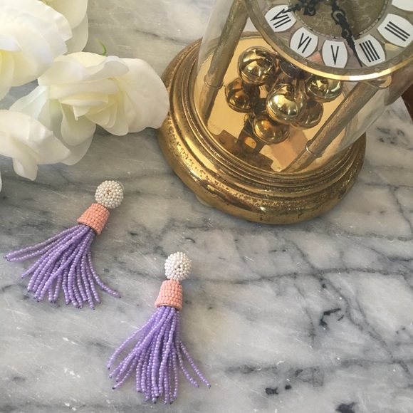 BELLA Pastel Beaded Tassel Earrings - Picture 1 of 1