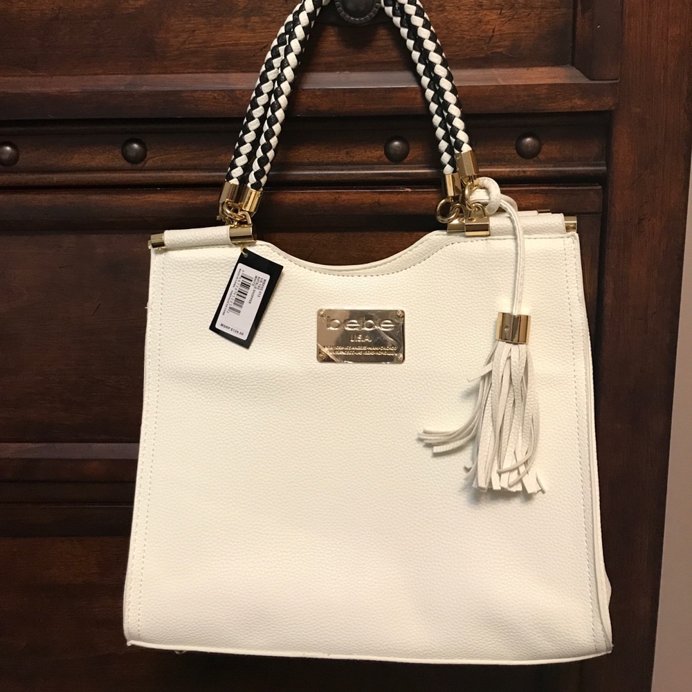 Bebe white purse
