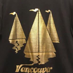 Vintage West coast shirts w/gold print”Vancouver”