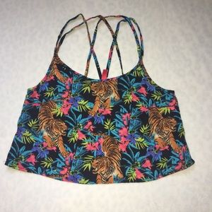 Jungle print crop top