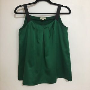 Ann Taylor Loft Emerald Green Satin Top