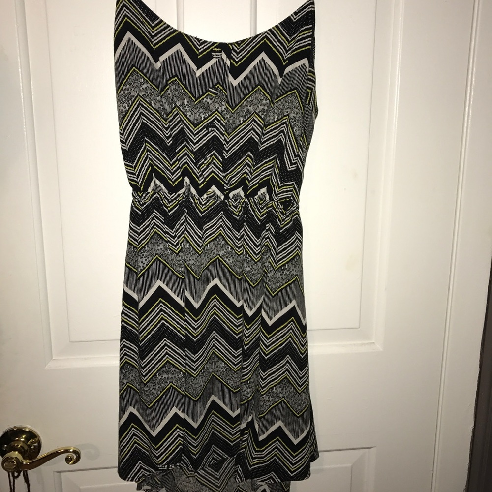 Zig Zag Patterned Mini Skater Dress