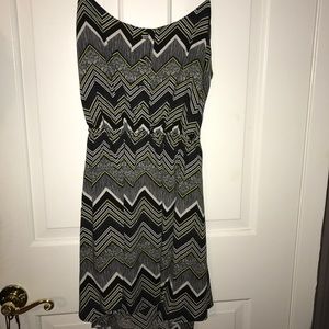 Zig Zag Patterned Mini Skater Dress