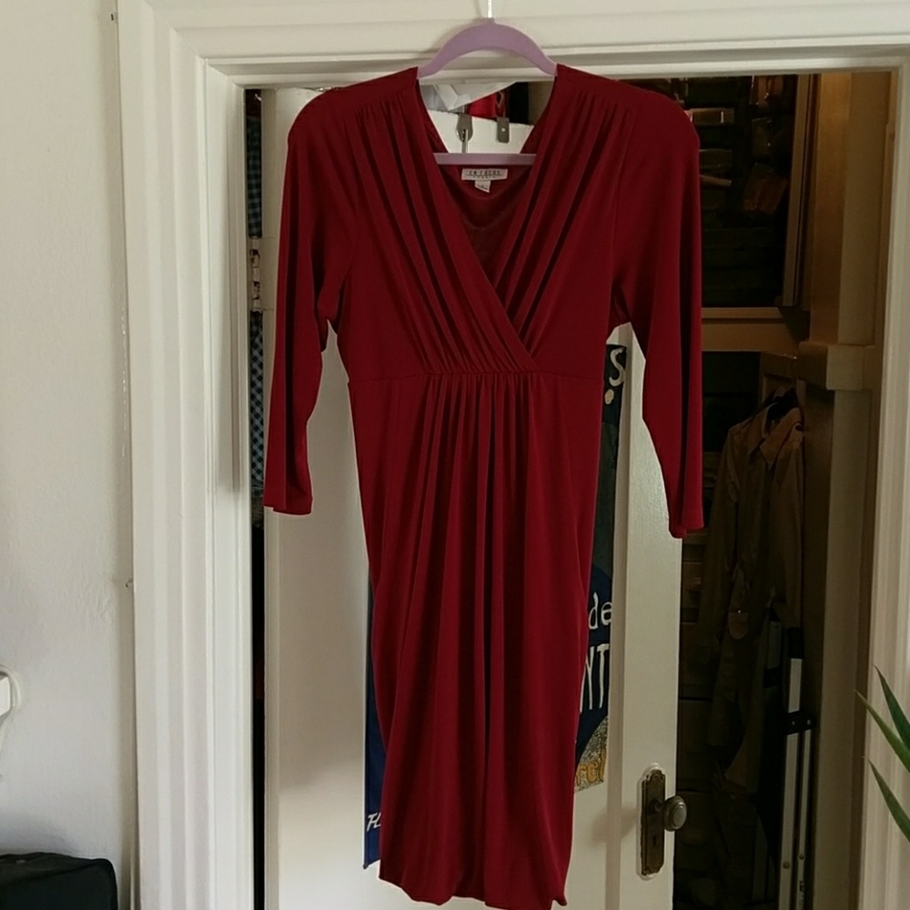 Red long sleeve dress