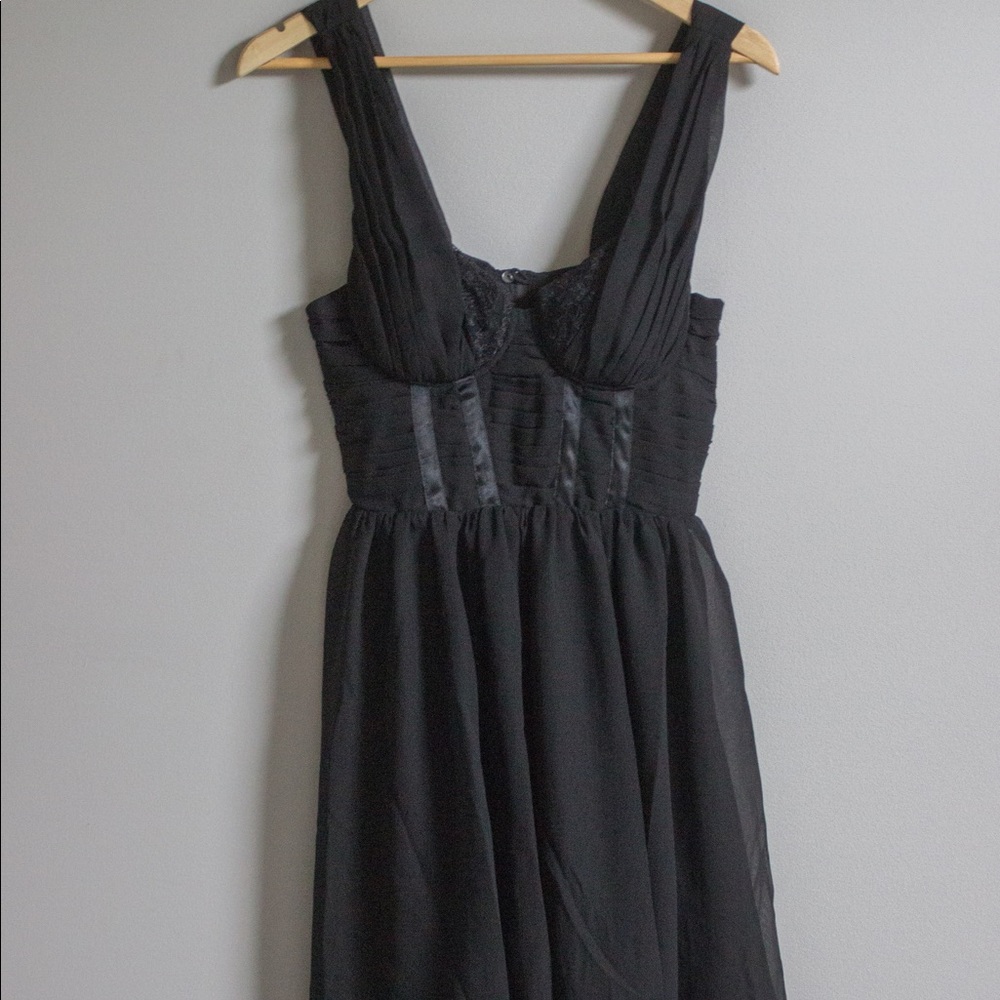 Black corset dress