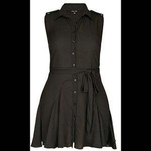 City Chic Sleeveless Peplum Shirt