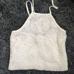 Cream crop top