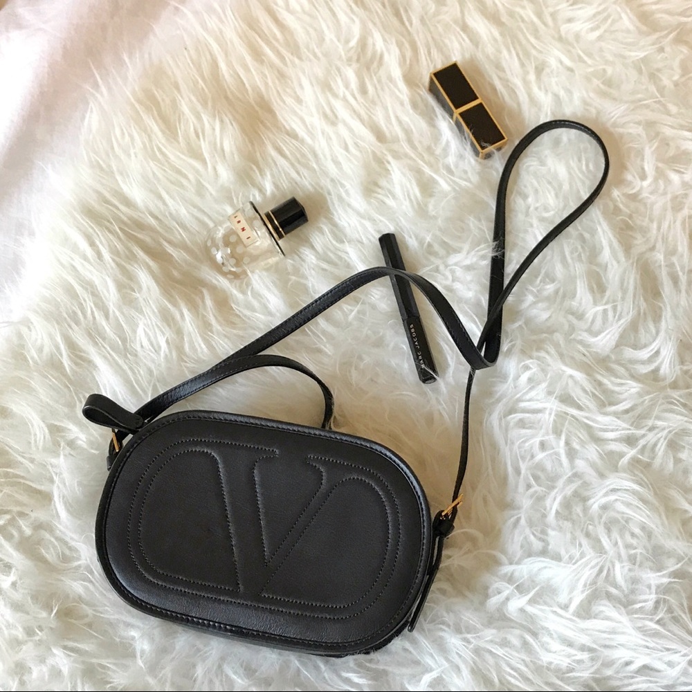 Valentino embroidered logo go cross body bag