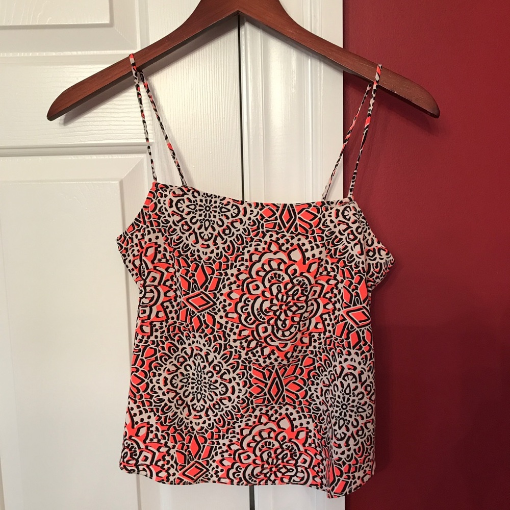 Topshop Neon Pink Crop Top - Petite US 2