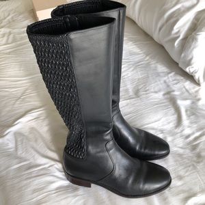 Cole Haan black leather riding boots