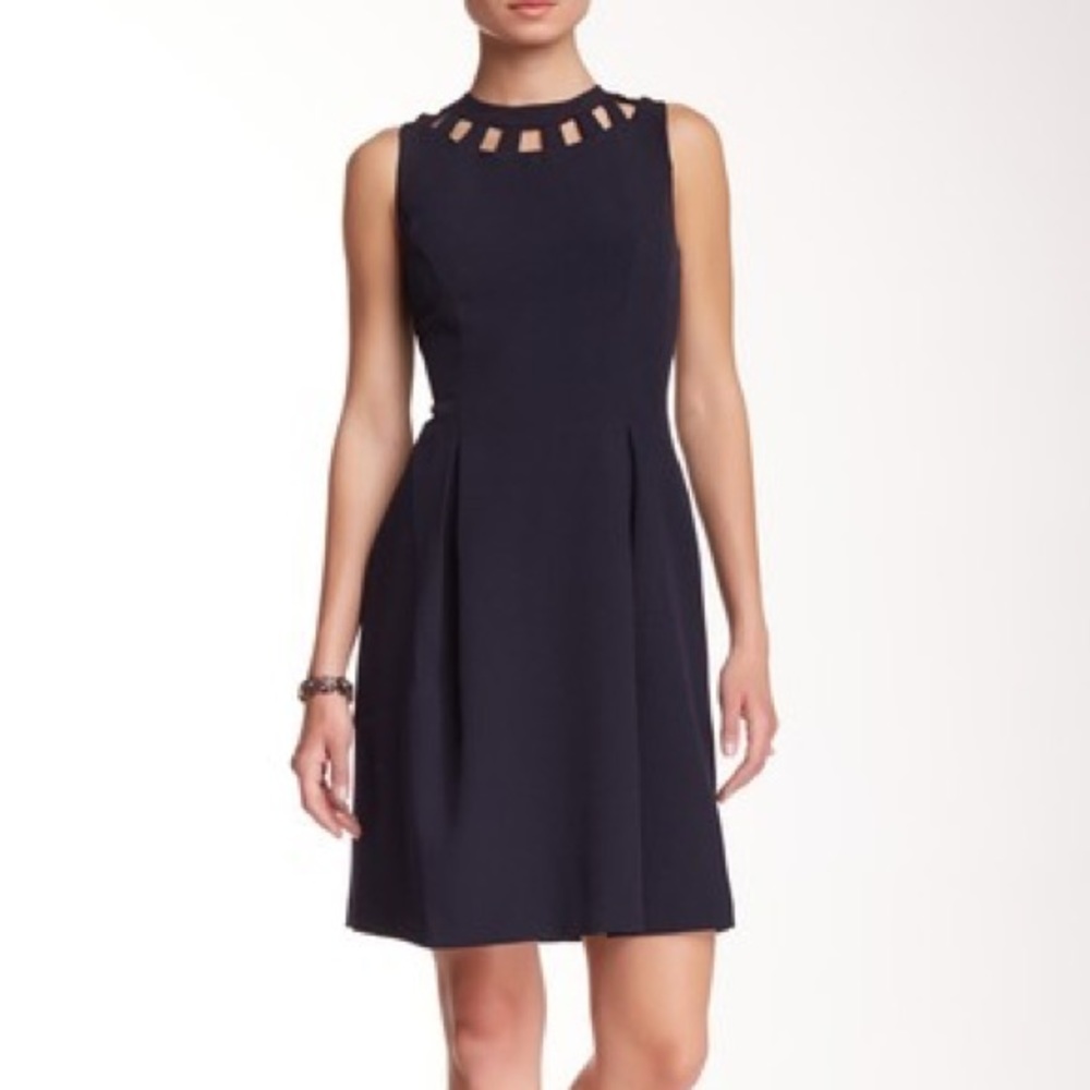 Eliza J Cutout Bi-Stretch Flare Dress