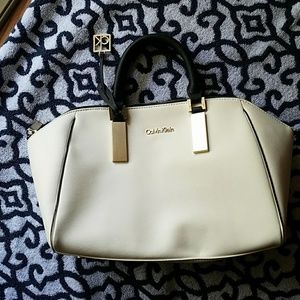 Calvin Klein bag. Lightly used. White, black&gold