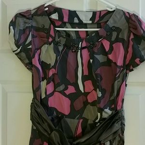 Pink and grey dress