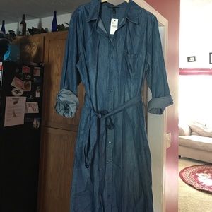 Lane Bryant Chambray Shirt Dress