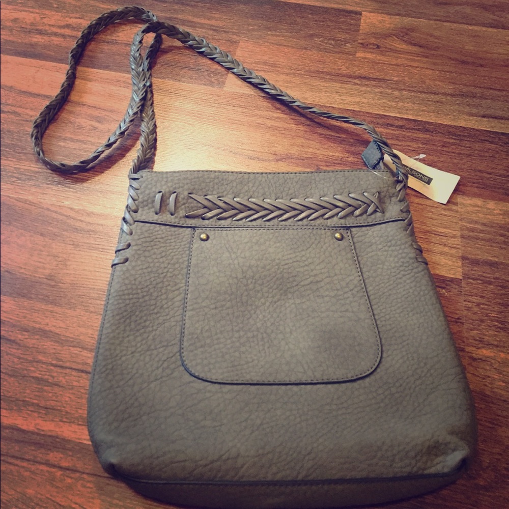 Brand New Wilsons Leather Purse w/ Braided Strap.