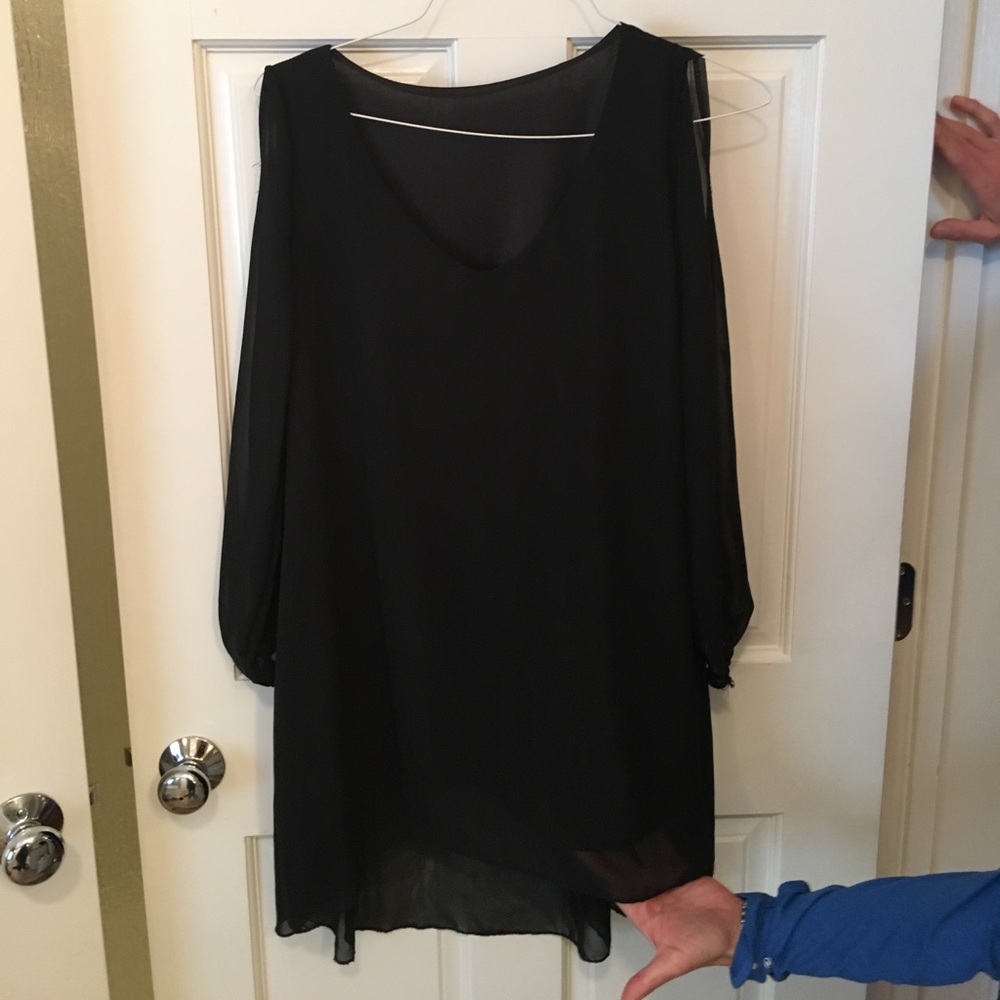 Black sheer dress