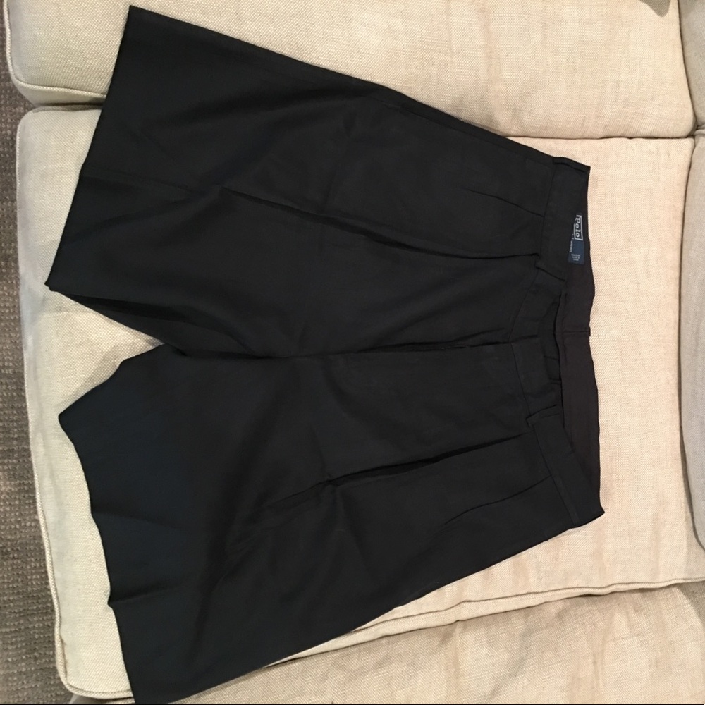 Silk, linen, cotton blend Polo shorts