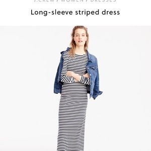 J.crew long sleeve stripe maxi