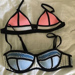 Two triangl swimsuit tops!