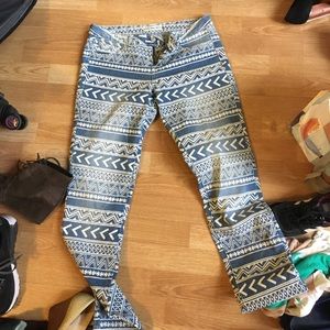 Patterned boot cut jeans