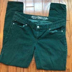 Express Emerald Skinny Jeans