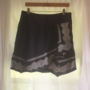 Embroidered wrap mini skirt from Anthropologie- 12