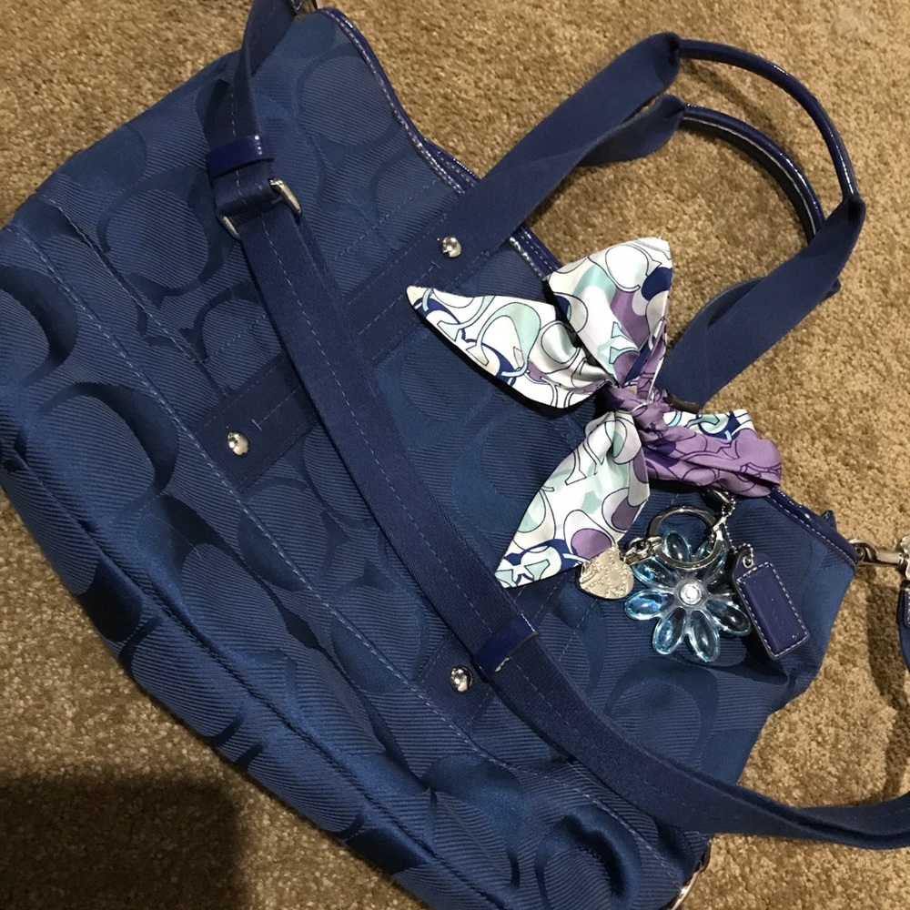 Navy Coach Large Purse