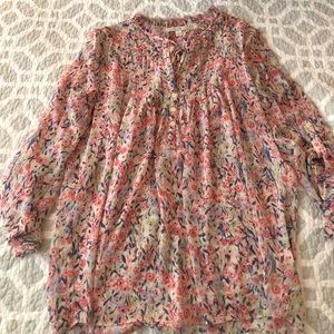 LC Lauren Conrad floral blouse
