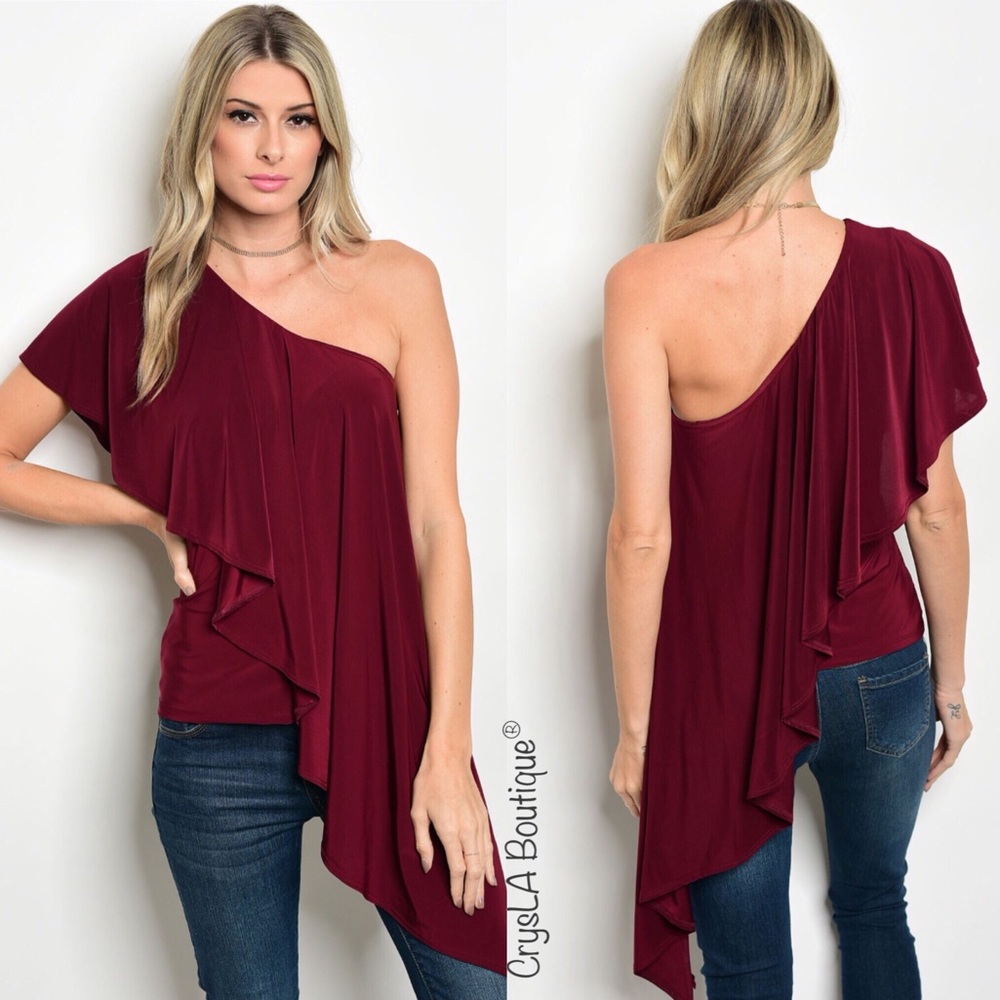 🎉SALE🎉✨ One Shoulder Ruffle Top✨