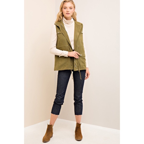 LAST ONE!! Olive Aztec Vest - Picture 3 of 5