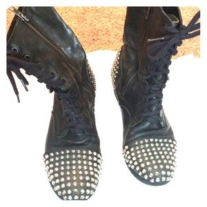 Leather Studded Steve Madden Boots